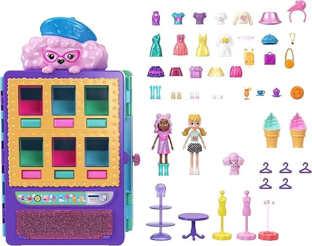 Detalle de Polly Pocket HKW12 Máquina expendedora de ropa