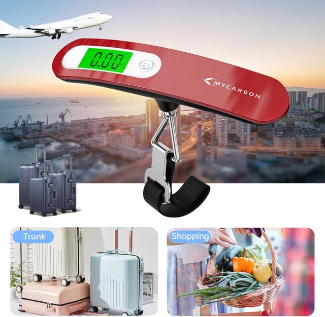 Thumbnail 4 de MYCARBON Pèse Bagages Portable 50 kg Rouge