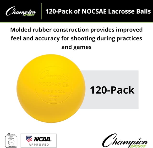 Detalle 2 de Champion Sports Lacrosse Balls 120-pack