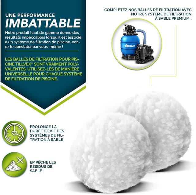 Thumbnail 4 de tillvex Balles filtrantes 1400 g pour piscine