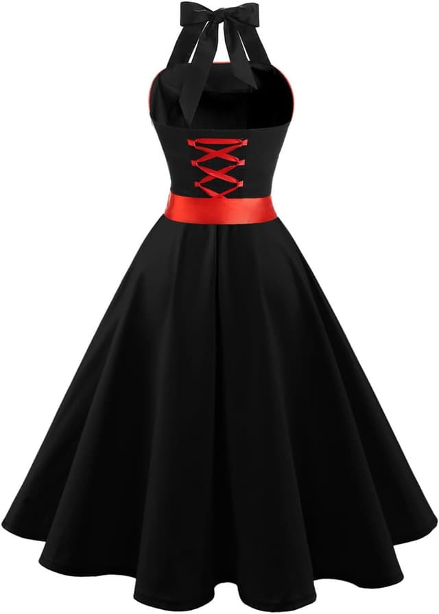 Detalle 1 de Timormode Vintage Cocktailkleid mit Neckholder