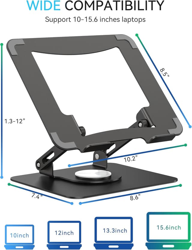 Detalle de SOUNDANCE Laptop Stand 360° Rotating Base