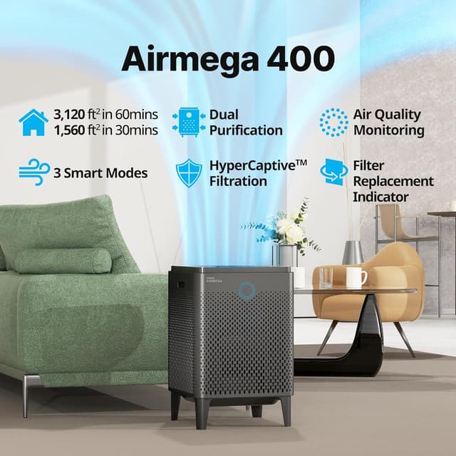 Detalle 2 de COWAY Airmega 400(G) Air Purifier 3,120 ft²