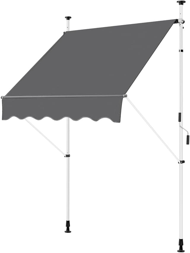 Detalle 2 de Yaheetech Tenda da sole per balcone e veranda con telo retrattile, telaio telescopico e manovella 200 x 120 cm beige