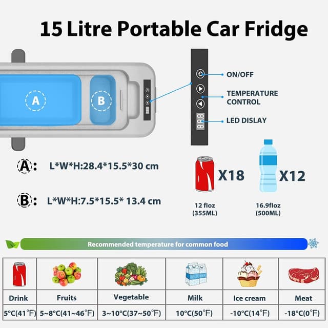 Thumbnail 2 de Alpicool G22 22L car fridge freezer -20°C to 20°C