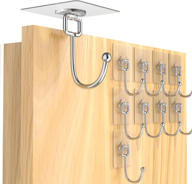 Detalle de Latoxcaa Klebehaken Extra Stark bis 20 kg (10 Stück) – transparente selbstklebende Haken ohne Bohren