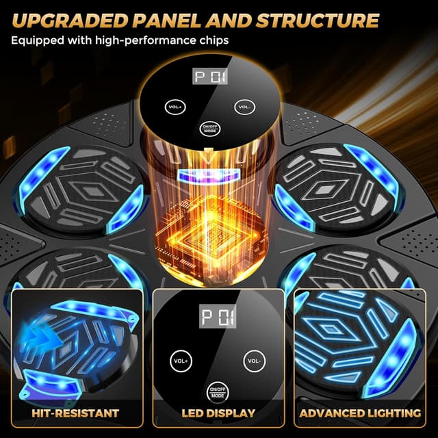 Detalle de LOLBOX Upgraded Music Boxing Machine (Wall Mount) with Bluetooth & Gloves