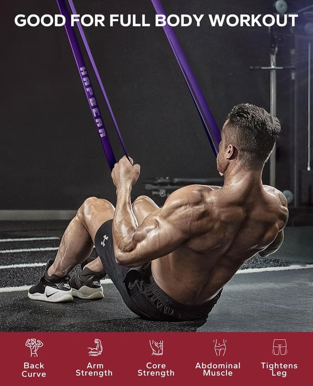 Thumbnail 4 de HAPBEAR Pull Up Assistance Bands Set of 5 - Resistance Bands for Workout