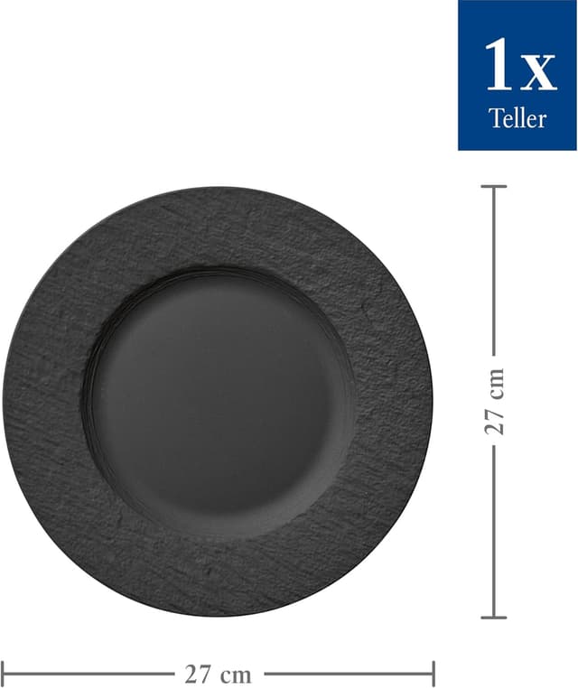 Thumbnail 2 de Villeroy & Boch Manufacture Rock Speiseteller 27 cm 🍽