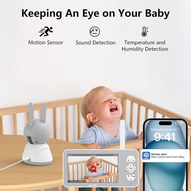 Thumbnail 3 de Wansview Video Baby Monitor Camera 5" Screen
