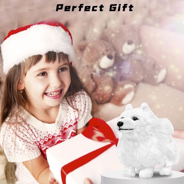 Detalle 2 de lilizzhoumax Samoyed plush dog 32 cm