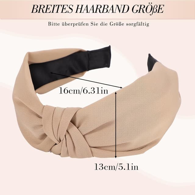 Thumbnail 1 de 6 Stück verknotete Haarreifen 16 cm