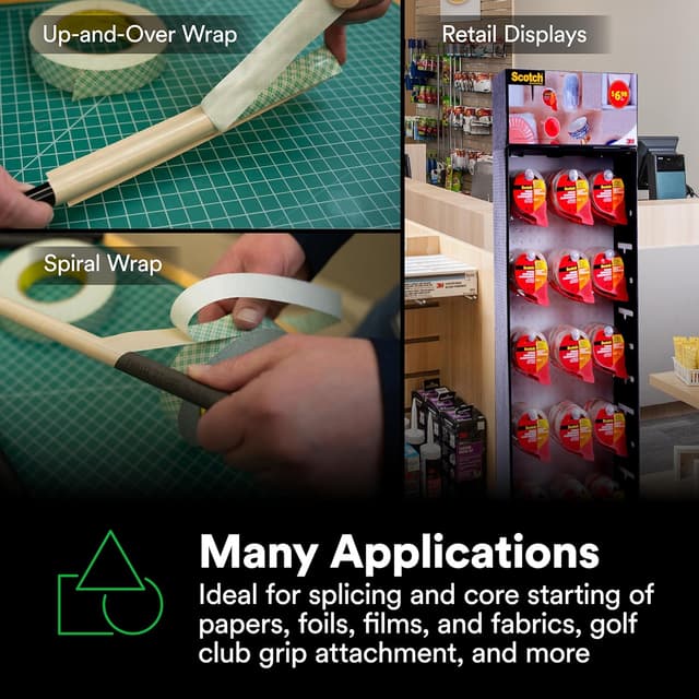 Thumbnail 4 de 3M Nastro biadesivo con supporto in carta/tessuto non tessuto 410 m, bianco