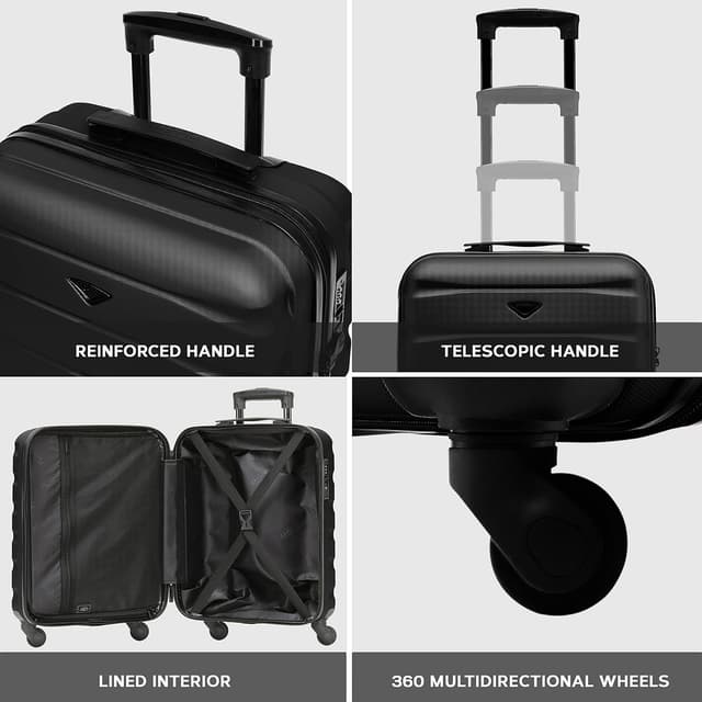 Thumbnail 6 de Flight Knight valigia rigida ABS a 4 ruote per cabina 55 x 40 x 23 cm (bagaglio a mano approvato per compagnie selezionate)