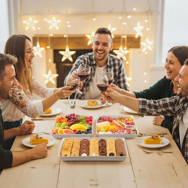 Detalle de Lifewit Serving Tray 16 x 12 inches, 4 pack