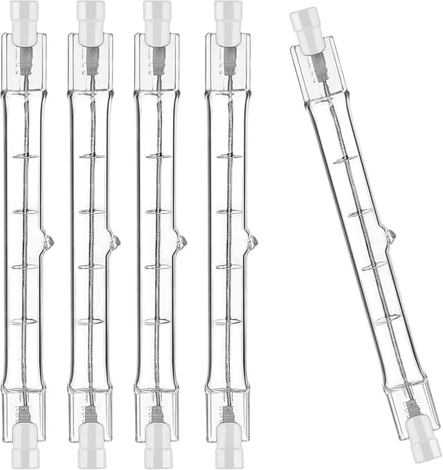 Detalle de Jaenmsa R7S Halogenstab J118 (118 mm) dimmbar, 300 W, 230 V – 5er-Set