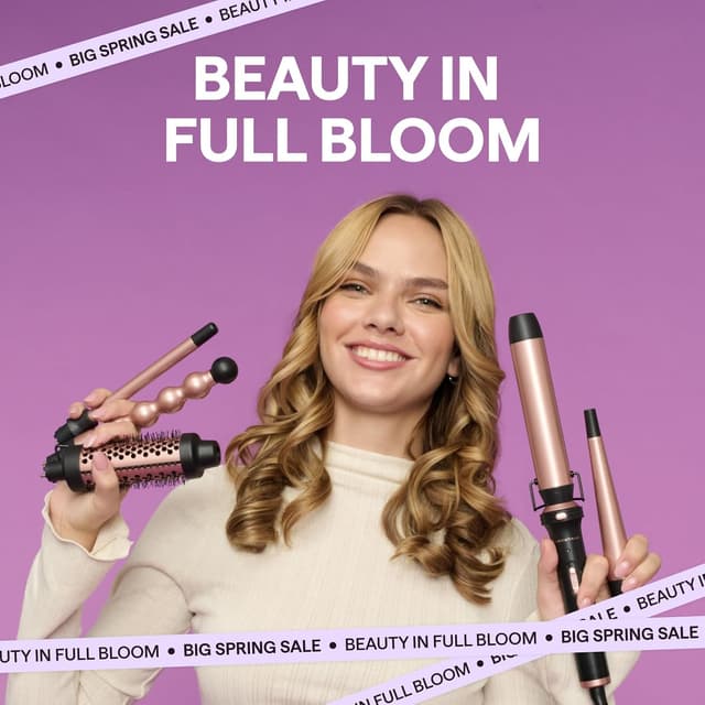 Detalle de Wavytalk 5 in 1 Curling Wand Set (Multi Curl) with Thermal Brush + 4 Interchangeable Ceramic Barrels (0.5–1.25 in)