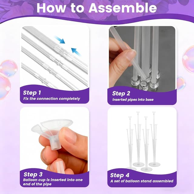 Thumbnail 4 de JOYYPOP Balloon Stand Kit 4 Sets for Tables ๐