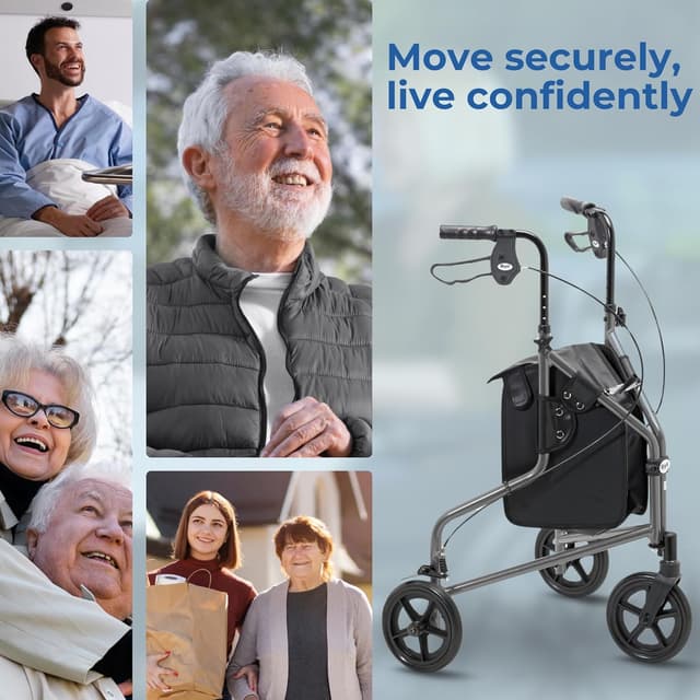 Thumbnail 6 de Days Lightweight Tri Wheel Rollator mobility walker