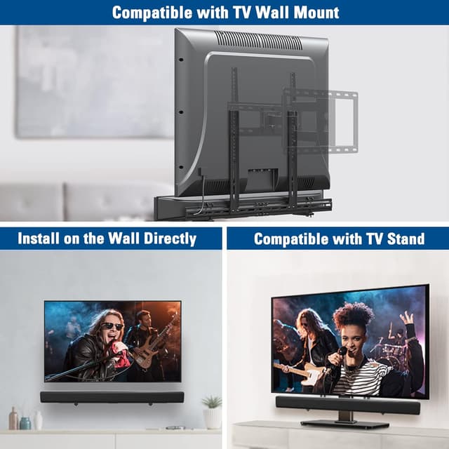 Detalle 2 de Mounting Dream MD5425-03 Universal Soundbar-Halterung bis 9 kg mit Anti-Rutsch-Sockel