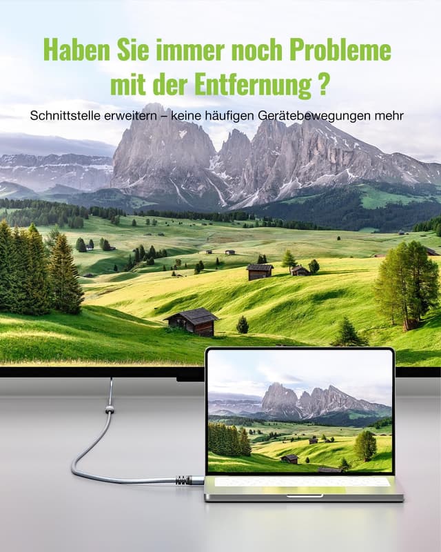 Detalle 2 de LEENUE HDMI 2.1 Verlängerungskabel 1 m (8K@60Hz, 4K@120Hz, 48 Gbps) mit Stecker-auf-Buchse