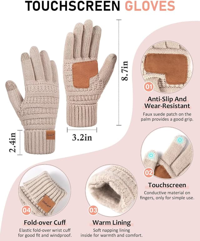 Thumbnail 2 de Womens Beanie Set 63in 🧣