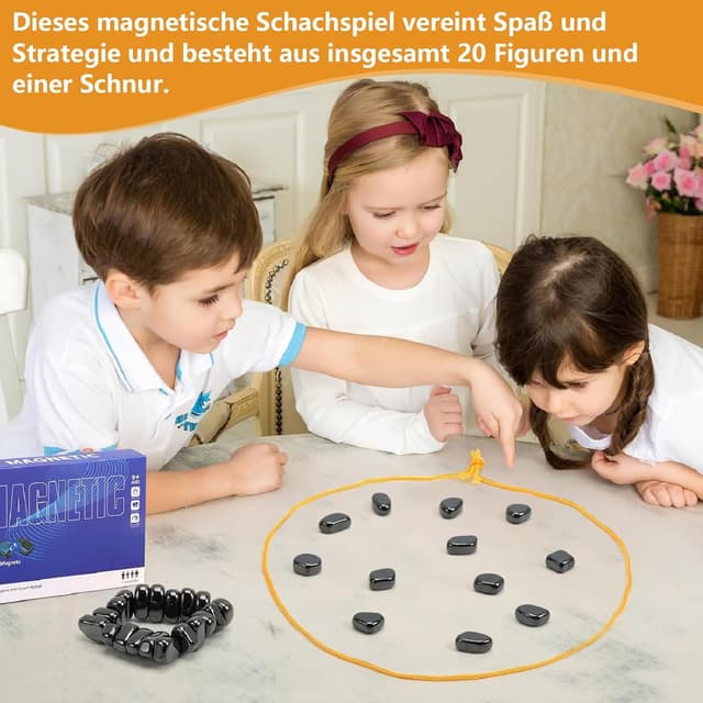 Detalle de HOKYYCC Magnetspiel: tragbares magnetisches Schachspiel für Familie, Camping & Reisen