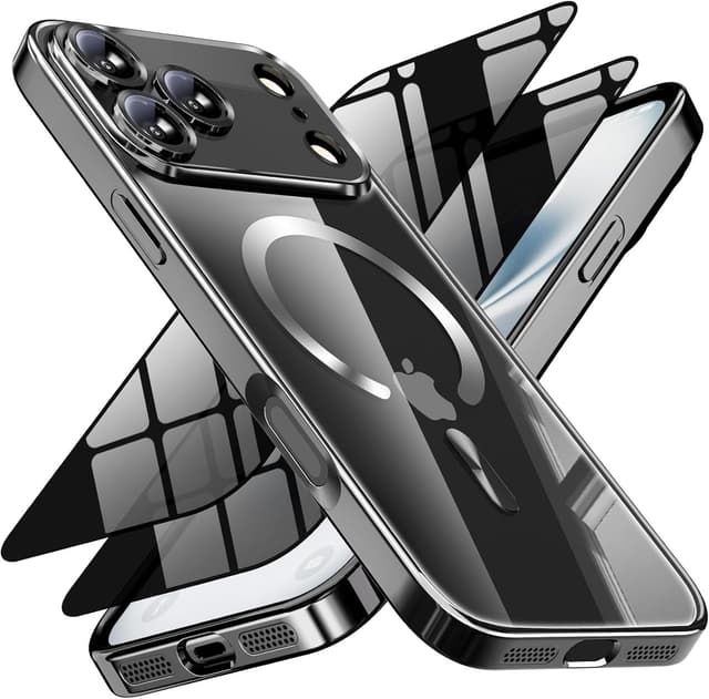 Thumbnail 6 de WEYNRBOX Magnetische Schutzhülle für iPhone 17 Pro Max mit MagSafe & 2× Sichtschutzfolie (transparent)