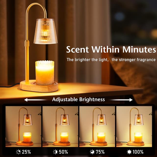 Detalle 2 de JEKEMORYE Candle Warmer Lamp