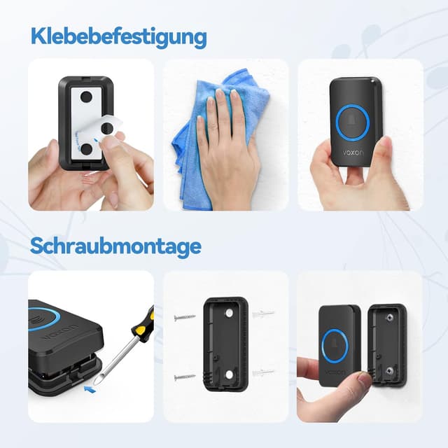 Thumbnail 6 de VOXON Funkklingel 400 m Reichweite – Türgong