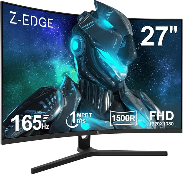 Detalle de Z-Edge 27-Zoll Curved Gaming Monitor (165 Hz, 1 ms MPRT, FreeSync, HDR10, VA, 1500R) – UG27F mit DisplayPort 1.4 & HDMI 2.0