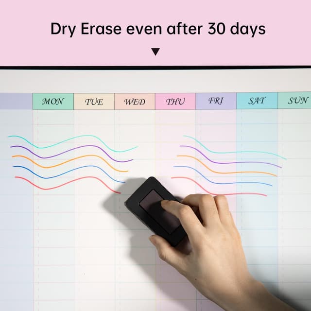 Detalle 2 de MCCORL Magnetic Chore Chart weekly fridge whiteboard (Monday to Sunday)