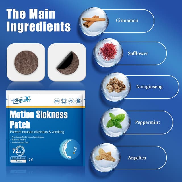 Thumbnail 3 de Hionfurt Motion Sickness Patches 16ct — 72 Hours 🩹