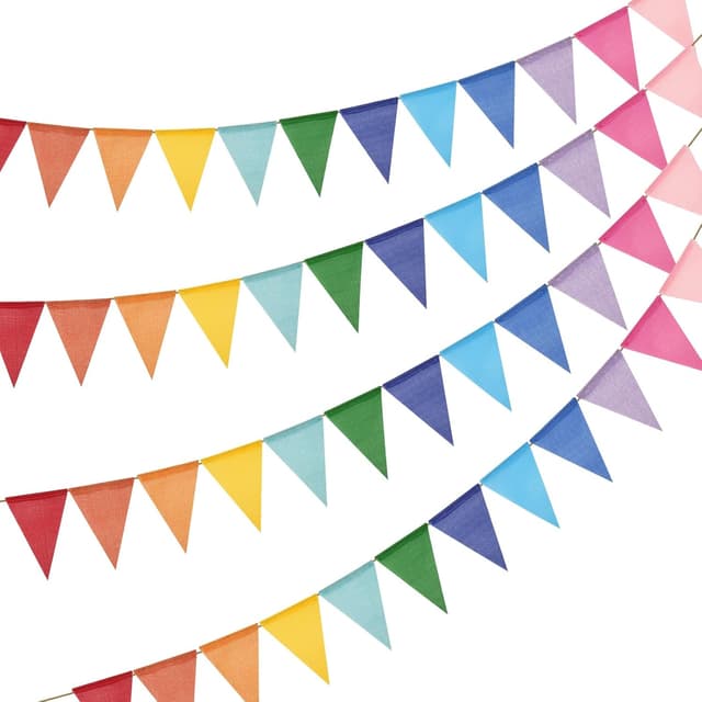 Thumbnail 6 de jijAcraft Rosa-Grün Wimpelkette Outdoor (20 m, 5 Stück) – wetterfest für Gartenparty & Camping