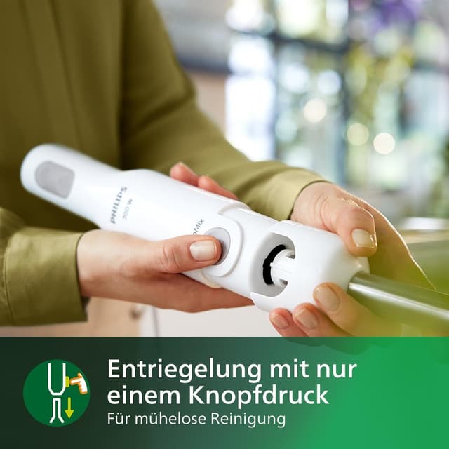 Detalle 2 de Philips Daily Collection ProMix Stabmixer HR2534/00 – 650-W-Motor, Spritzschutz & ergonomisches Design