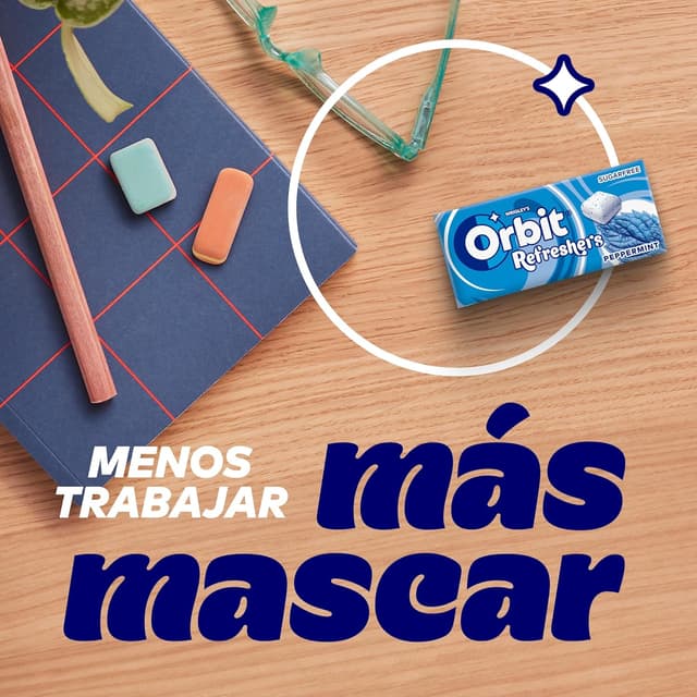 Thumbnail 4 de Orbit Refreshers Chicles Sin Azúcar Menta, Pack Bolsa de Bolsillo 🌀