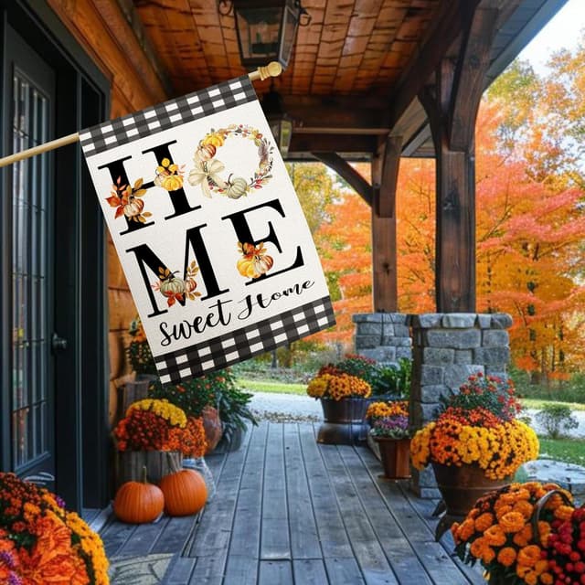 Thumbnail 1 de FUYUCHEN Home Sweet Home Fall Flag 28x40 in. 🏡