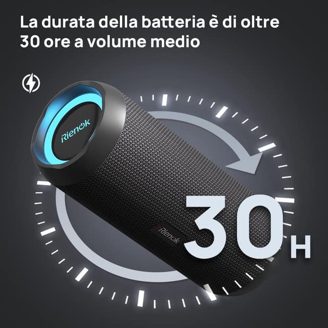 Thumbnail 5 de RIENOK Cassa Bluetooth portatile 30W impermeabile IPX7 📢