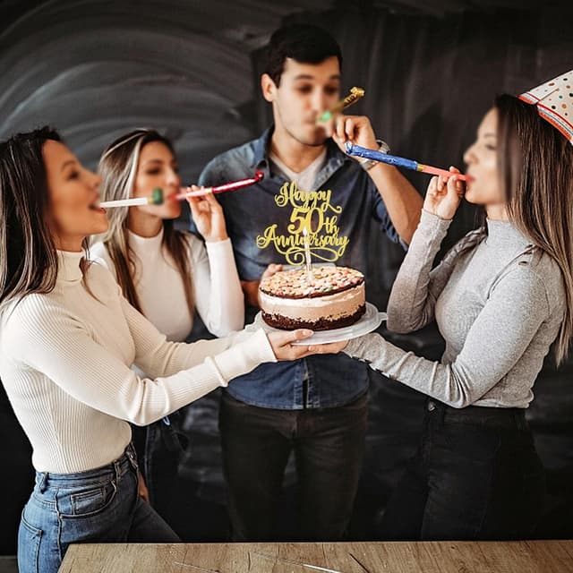 Thumbnail 5 de Xsstarmi Happy 50th Anniversary cake topper