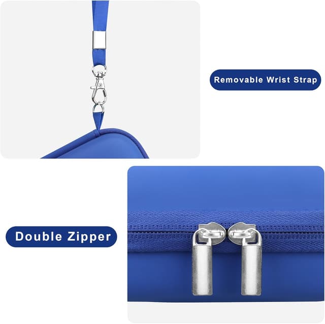 Detalle 1 de Canboc Carrying Case (Case Only) for Canon IXUS 185/285 and Sony DSC-W830/W800 digital cameras — blue mesh pocket