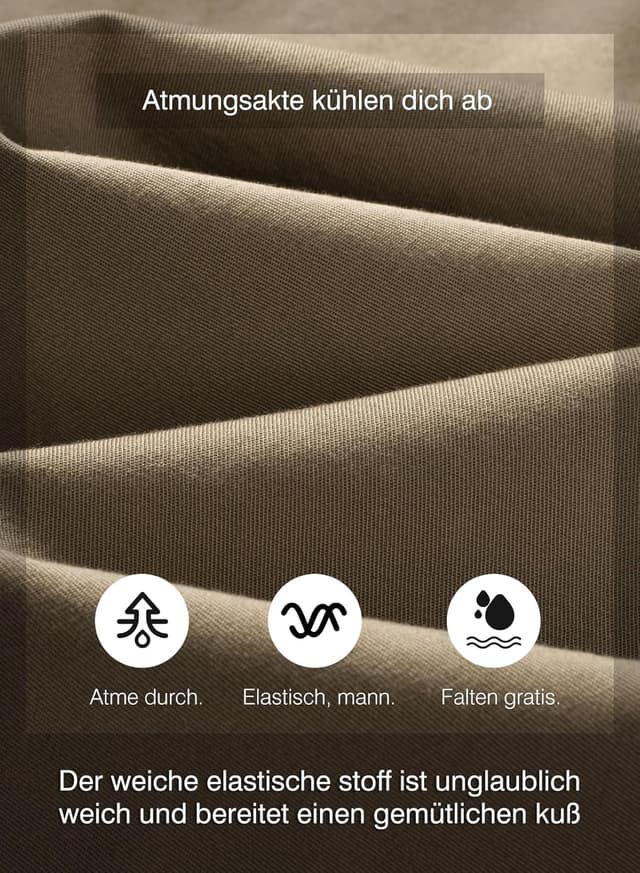 Detalle 1 de JMIERR Cargo-Chino Hose für Herren 94% Baumwolle