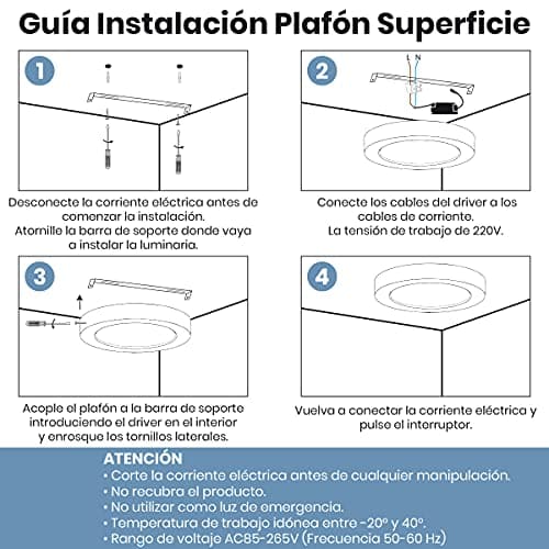 Thumbnail 6 de LED ATOMANT plafón LED redondo de superficie 220 mm, 20W y 1800 lm en blanco neutro (4500K)