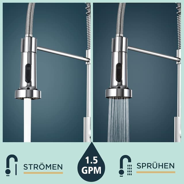 Detalle de FORIOUS Wasserhahn Küche mit 360° Schwenk