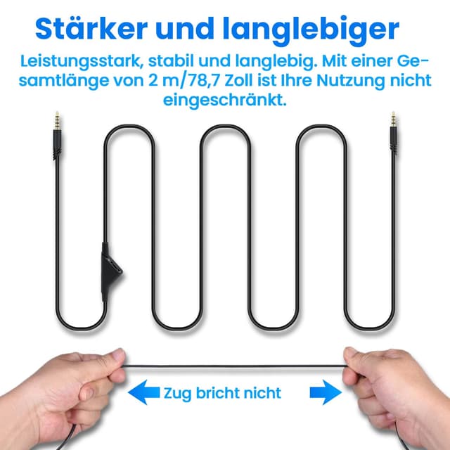 Detalle 1 de Tolesum A10 A40 Ersatzkabel 2 m für Aux