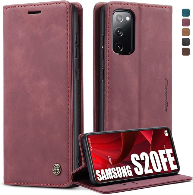 Thumbnail 6 de Lxisxcna Klapphülle für Samsung Galaxy S21 5G (6,2 Zoll) – PU Leder-Flip Case mit Kartenfach, Geldfach & Standfunktion (Braun)
