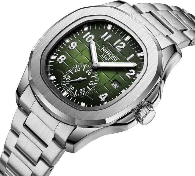 Detalle 2 de NIBOSI Orologio da uomo analogico al quarzo impermeabile con data e quadranti cronografici