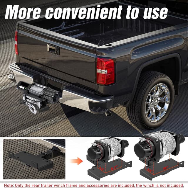 Thumbnail 5 de YZONA Tow Hitch 2 Inch Winch Mount 17000 lbs