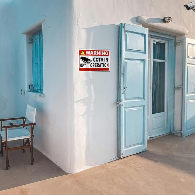 Thumbnail 6 de TAKULA Aluminium CCTV Sign 11.8x7.9in