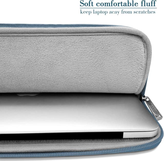 Detalle de TECOOL 14 Zoll Laptoptasche (Laptop Sleeve) wasserabweisend, Denimblau – für 14-Zoll-Notebooks