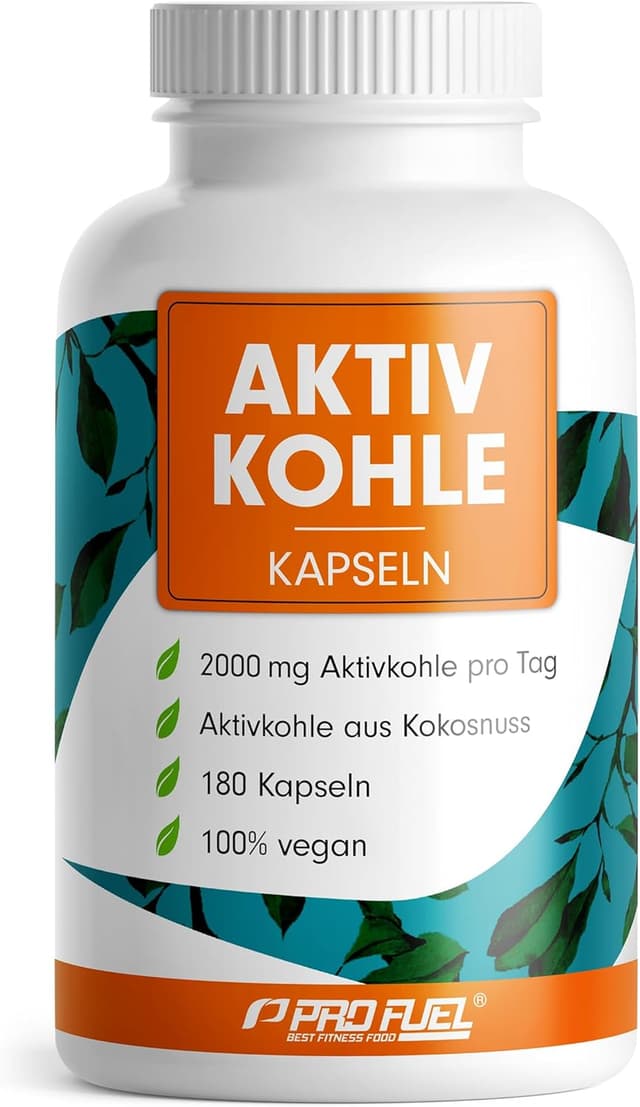 Detalle de Aktivkohle Kapseln 180x mit 2000 mg
